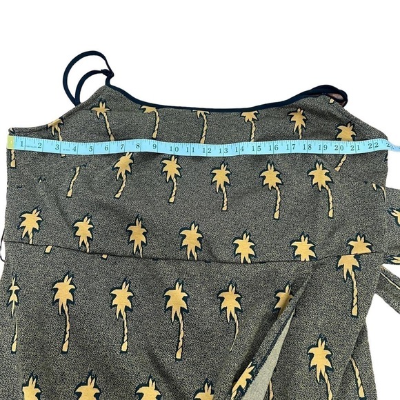 Hutch X Modcloth Dress Palm Tree Faux Wrap Black Ochre New 3X - Picture 7 of 12